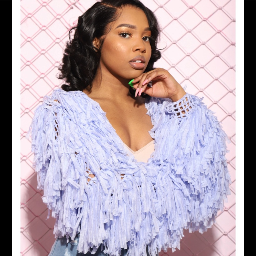 Shaggy Cropped Sweater/Cardigan